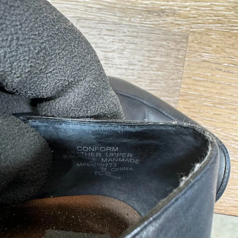 Liz Claiborne Liz Flex Conform Navy Blue Block Heel Shoe Women's Size 7